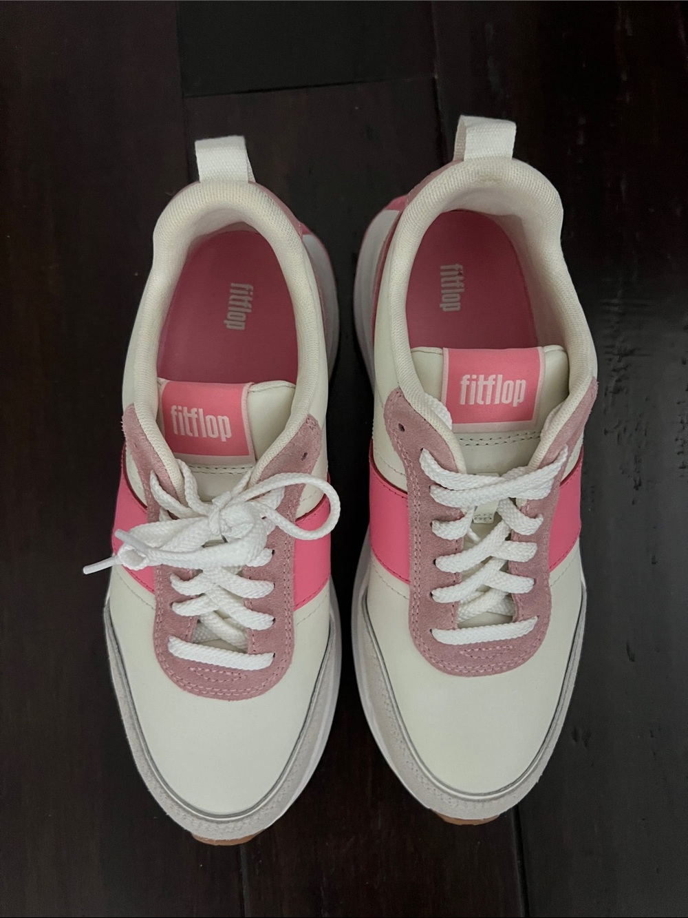 Fitflop cream and Pink Platform-Style Sneakers 8 - Picture 6 of 9